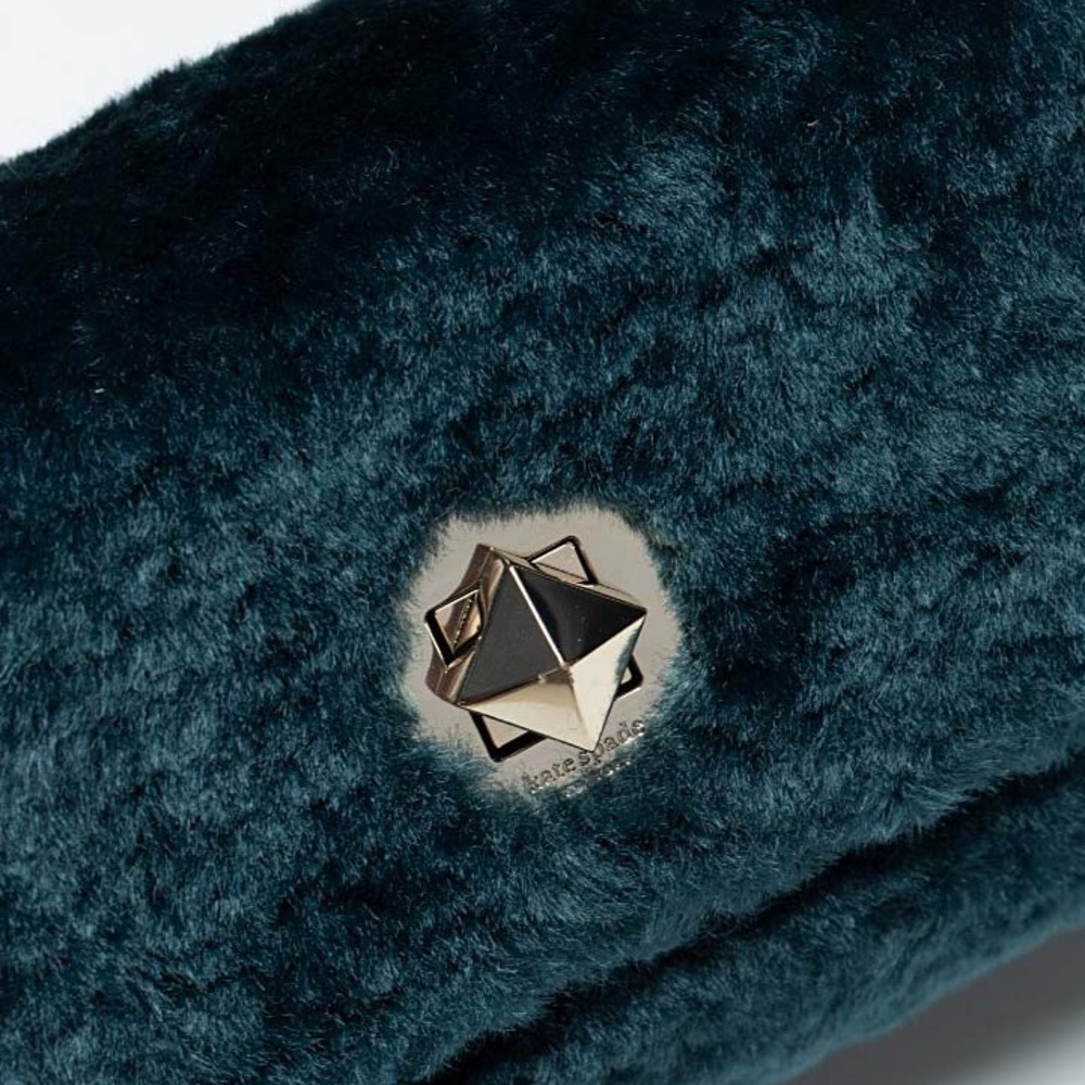 NWT! $169 MSRP kate spade Audrey Faux Shearling Micro Crossbody - Picture 9 of 13